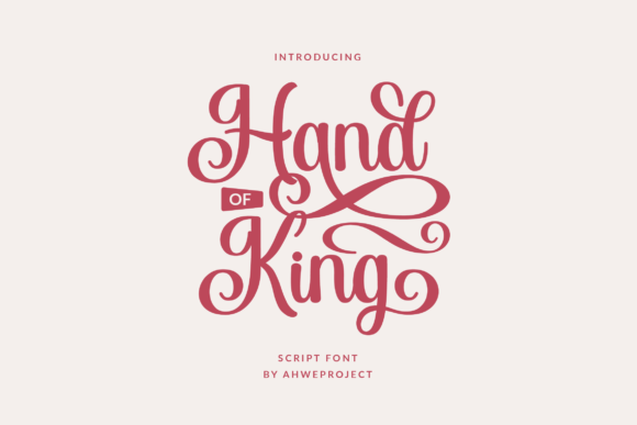 Exploring the Hand of King Font for Editorial Design