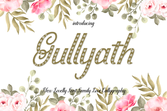 Gullyath: A Heart-Themed Handwritten Font for Editorial Excellence