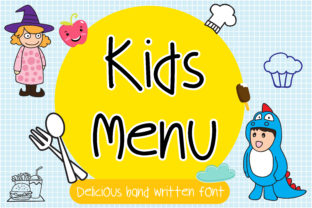 Kids Menu: A Handwritten Font for Authentic Brands