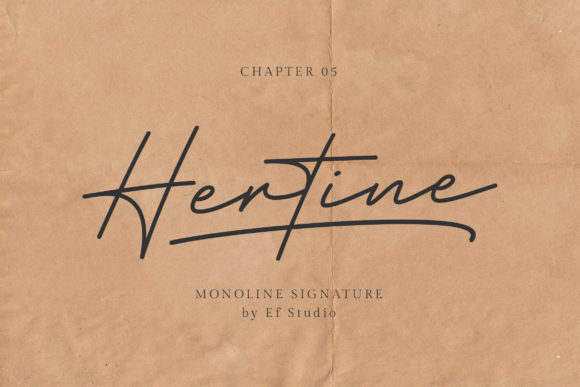 The Hertine Script Font for Friendly Editorial Design